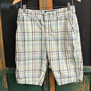 Long Plaid Bermuda Shorts by Sonoma, Size 4